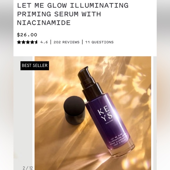 NIB NEW Alicia KEYS Soulcare Let Me Glow Illuminating Serum Golden Aurora - Picture 12 of 16